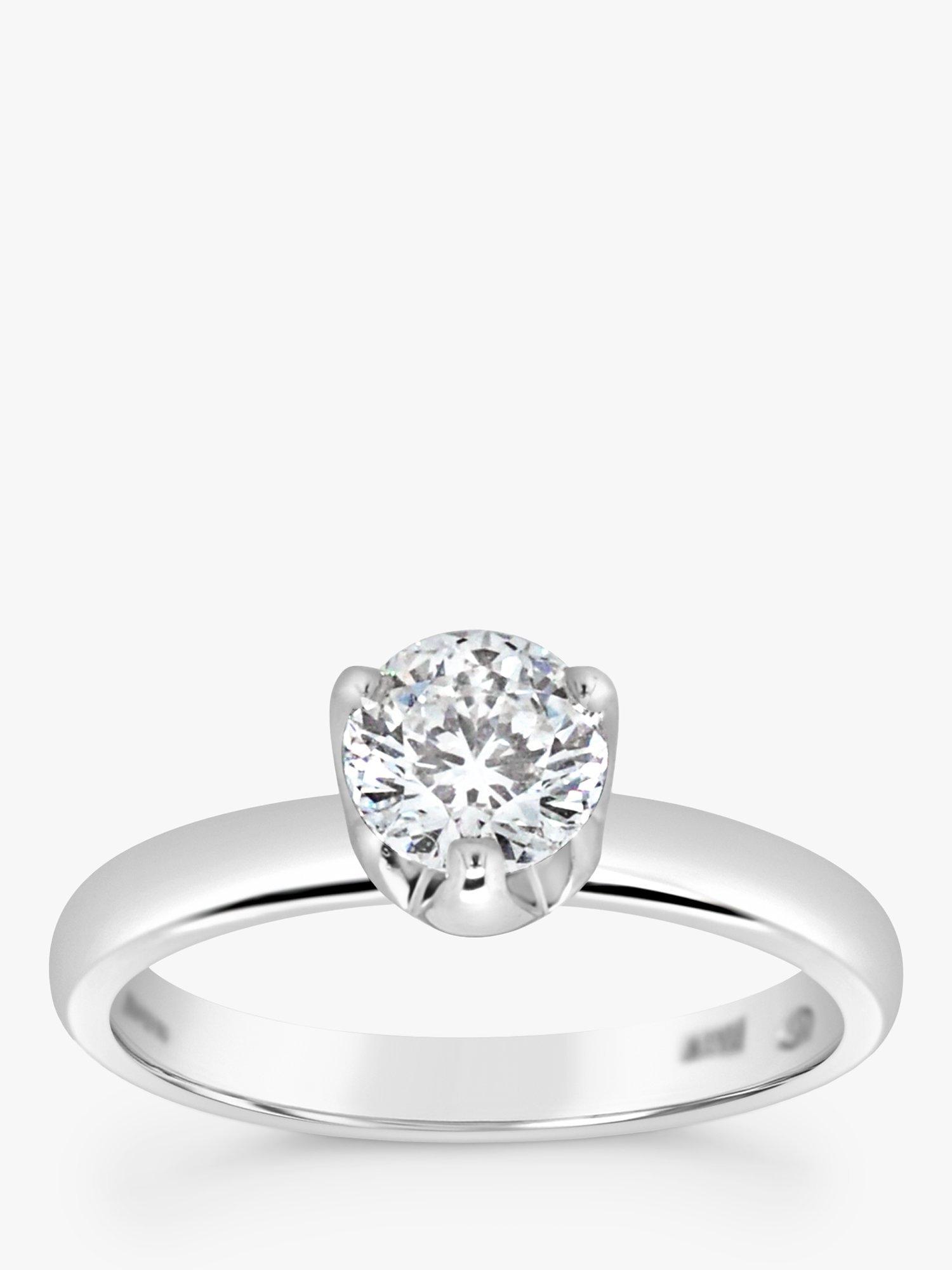 Product image 1 of 6, which shows Milton & Humble Jewellery Pre-Loved Platinum Solitaire Diamond Ring, Dated Birmingham 2007
