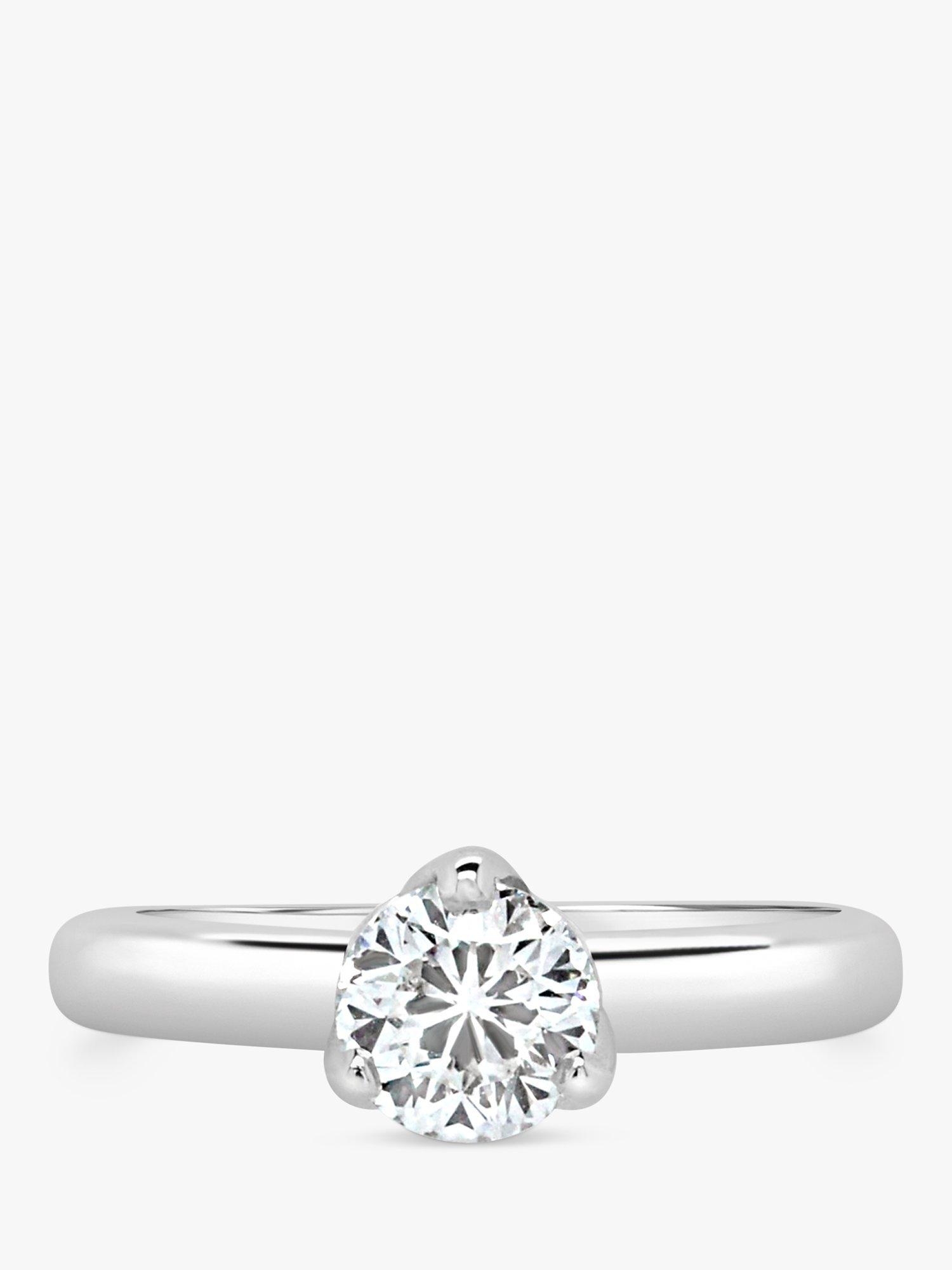 Product image 3 of 6, which shows Milton & Humble Jewellery Pre-Loved Platinum Solitaire Diamond Ring, Dated Birmingham 2007