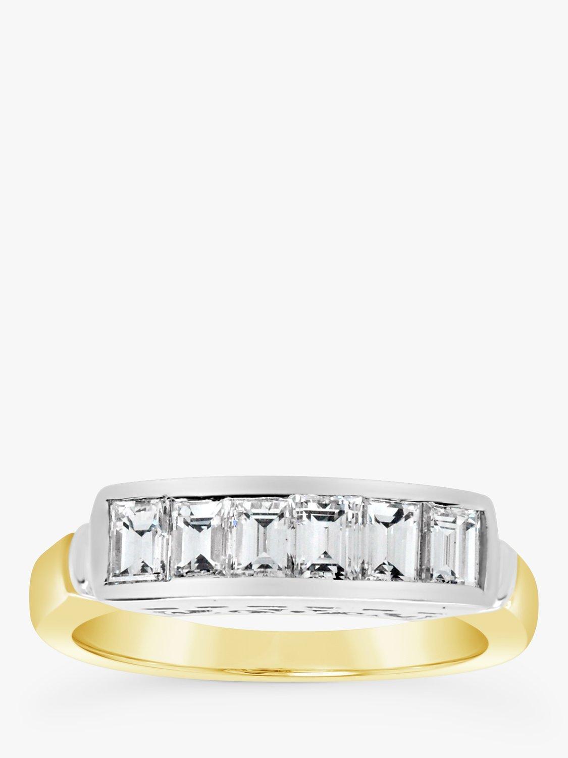 Product image 3 of 5, which shows Milton & Humble Jewellery Pre-Loved 14ct Yellow and White Gold Diamond Half Eternity Ring