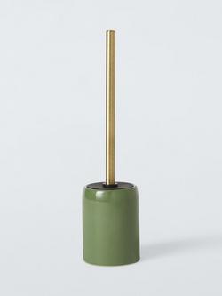 John Lewis Ceramic Toilet Brush and Holder, Avocado