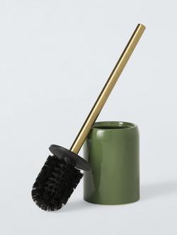 John Lewis Ceramic Toilet Brush and Holder - view 2, Avocado