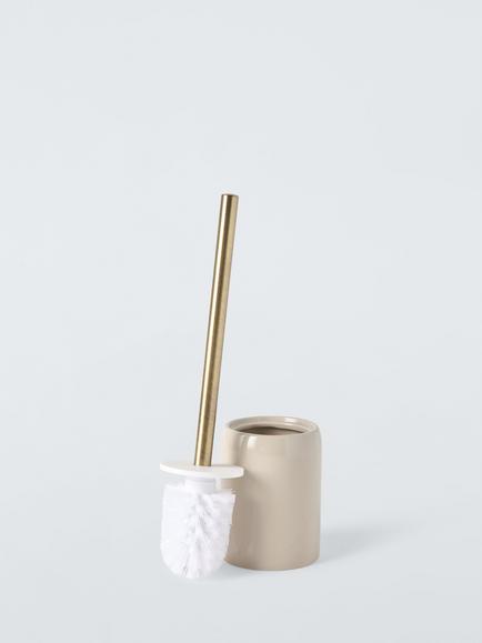 John Lewis Ceramic Toilet Brush and Holder - view 2, Greige