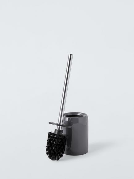 John Lewis Ceramic Toilet Brush and Holder - view 2, Steel