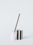 John Lewis Stripe Toilet Brush and Holder, Black