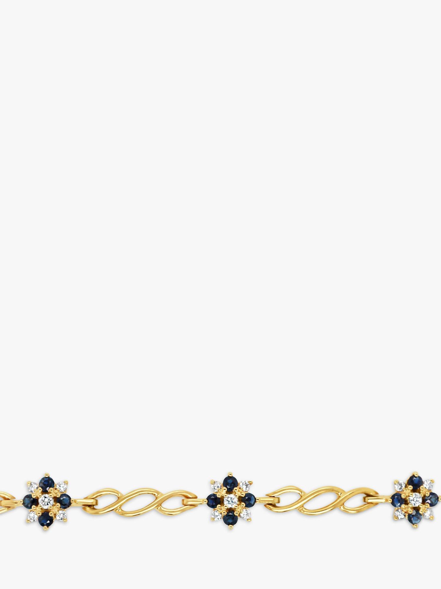 Product image 2 of 3, which shows Milton & Humble Jewellery Pre-Loved Sapphire & Diamond Bracelet, Gold