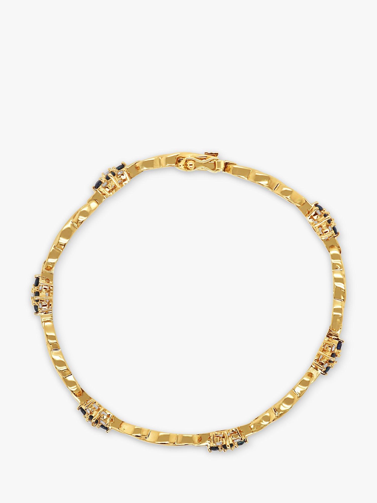 Product image 3 of 3, which shows Milton & Humble Jewellery Pre-Loved Sapphire & Diamond Bracelet, Gold