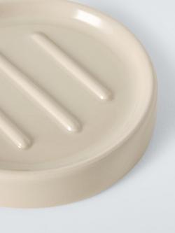 John Lewis Ceramic Soap Dish - view 2, Greige