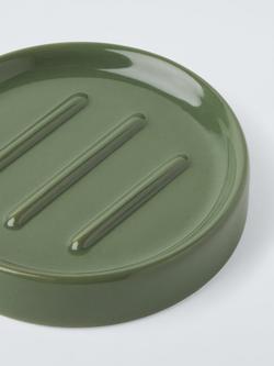 John Lewis Ceramic Soap Dish - view 2, Avocado