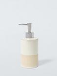 John Lewis Reactive Glaze Two Tone Soap Dispenser, Natural