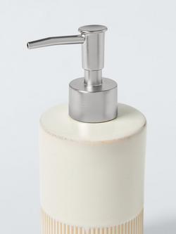 John Lewis Reactive Glaze Two Tone Soap Dispenser, Natural - view 2, 