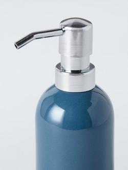 John Lewis Ceramic Soap Dispenser - view 2, Lake Blue
