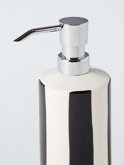 John Lewis Stripe Soap Dispenser - view 2, Black