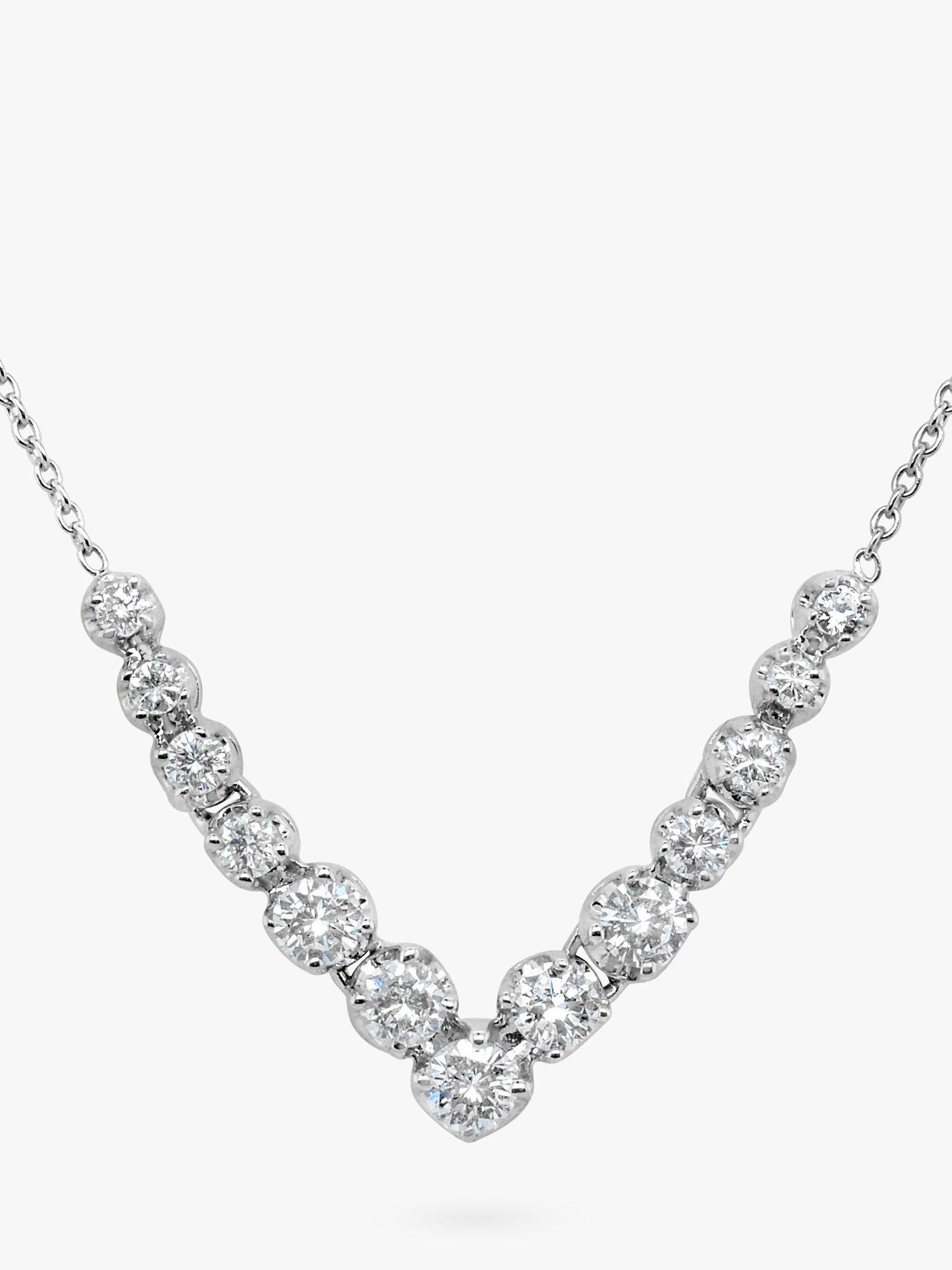 Product image 3 of 5, which shows Milton & Humble Jewellery Pre-Loved 14ct White Gold Diamond Necklace