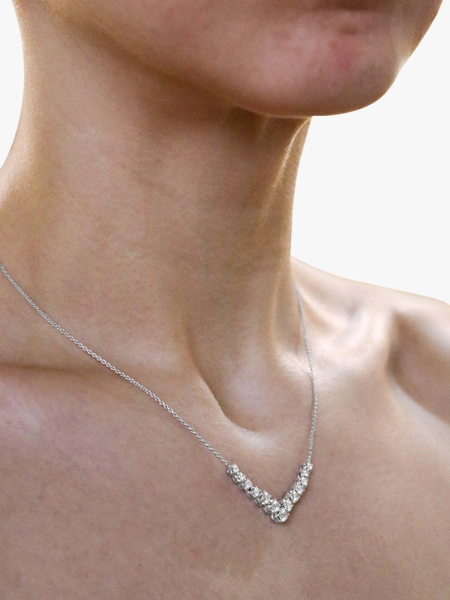 Product image 5 of 5, which shows Milton & Humble Jewellery Pre-Loved 14ct White Gold Diamond Necklace