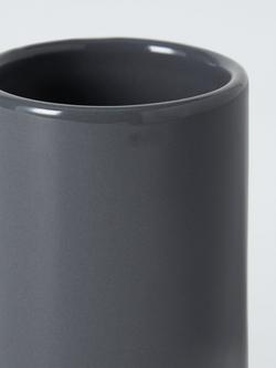John Lewis Ceramic Bathroom Tumbler - view 2, Steel