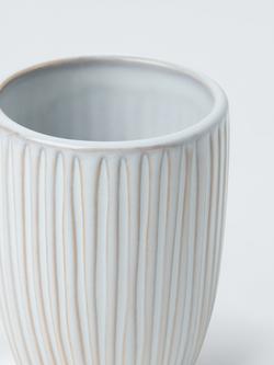 John Lewis Glazed Ribbed Tumbler, Grey - view 2, 