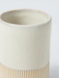 John Lewis Reactive Glaze Two Tone Bathroom Tumbler, Natural