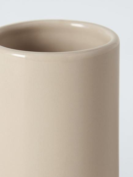 John Lewis Ceramic Bathroom Tumbler - view 2, Greige