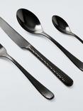 John Lewis Hammered Handle Cutlery Set, 16 Piece/4 Place Settings, Gunmetal