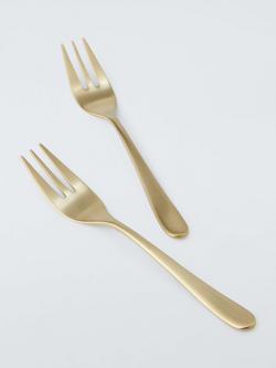 John Lewis Stainless Steel Pastry Forks, Set of 6, Champagne - view 2, Champagne