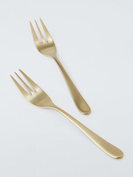 John Lewis Stainless Steel Pastry Forks, Set of 6, Champagne - view 2, Champagne