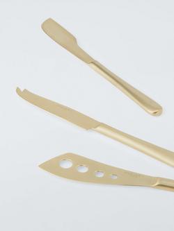 John Lewis Stainless Steel Cheese Knives, Set of 3, Champagne - view 2, 