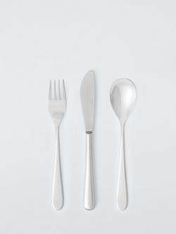 John Lewis Luna Children's Stainless Steel Cutlery Set, 3 Piece, 
