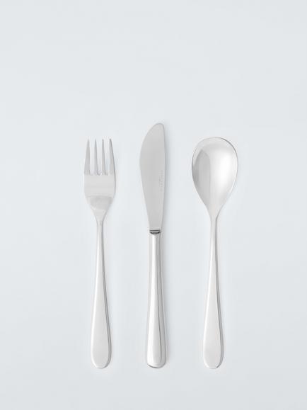 John Lewis Luna Children's Stainless Steel Cutlery Set, 3 Piece, 