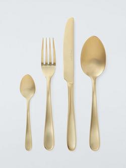 John Lewis Stainless Steel Cutlery Set, 16 Piece/4 Place Settings, Champagne, 