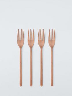 John Lewis Stainless Steel Copper Cutlery Set, 16 Piece/4 Place Settings - view 2, 
