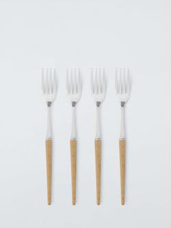 John Lewis Stainless Steel Cutlery Set with Beech Wood Handles, 16 Piece/4 Place Settings - view 2, 