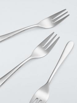 John Lewis Luna Stainless Steel Pastry Forks, Set of 6 - view 2, Silver