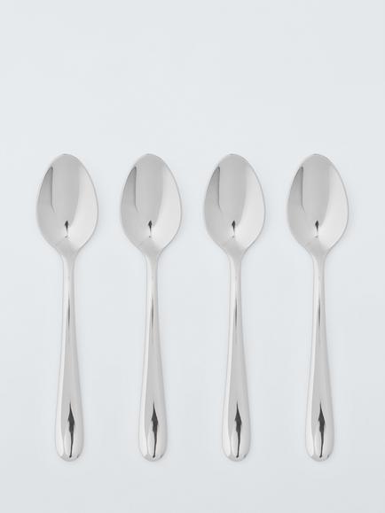 John Lewis Luna Stainless Steel Teaspoons, Set of 4, 