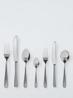 John Lewis Luna Stainless Steel Cutlery Set, 56 Piece/8 Place Settings, 