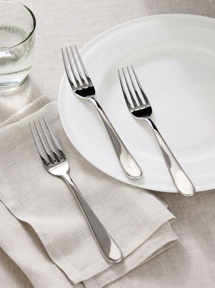 John Lewis Luna Stainless Steel Dessert Forks, Set of 4 - view 2, 