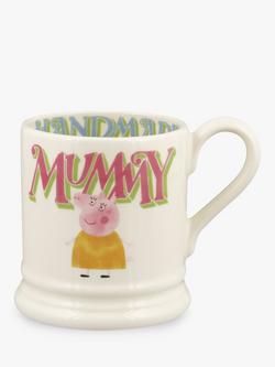 Emma Bridgewater Peppa Pig 'Mummy' Half Pint Mug, 300ml, Pink/Multi, Multi