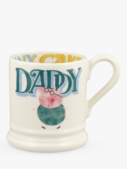 Emma Bridgewater Peppa Pig 'Daddy' Half Pint Mug, 300ml, Blue/Multi, Multi