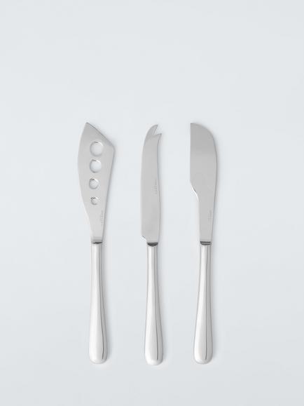 John Lewis Luna Stainless Steel Cheese Knives, Set of 3, 