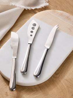 John Lewis Luna Stainless Steel Cheese Knives, Set of 3 - view 2, 