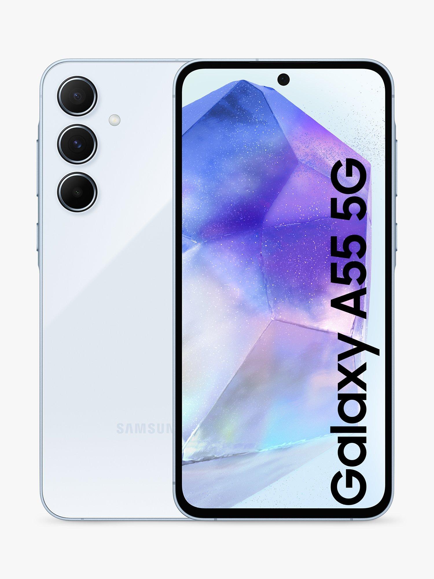 Samsung Galaxy A55 Smartphone, Android, 8GB RAM, 6.6", 5G, SIM Free, 256GB, Iceblue
