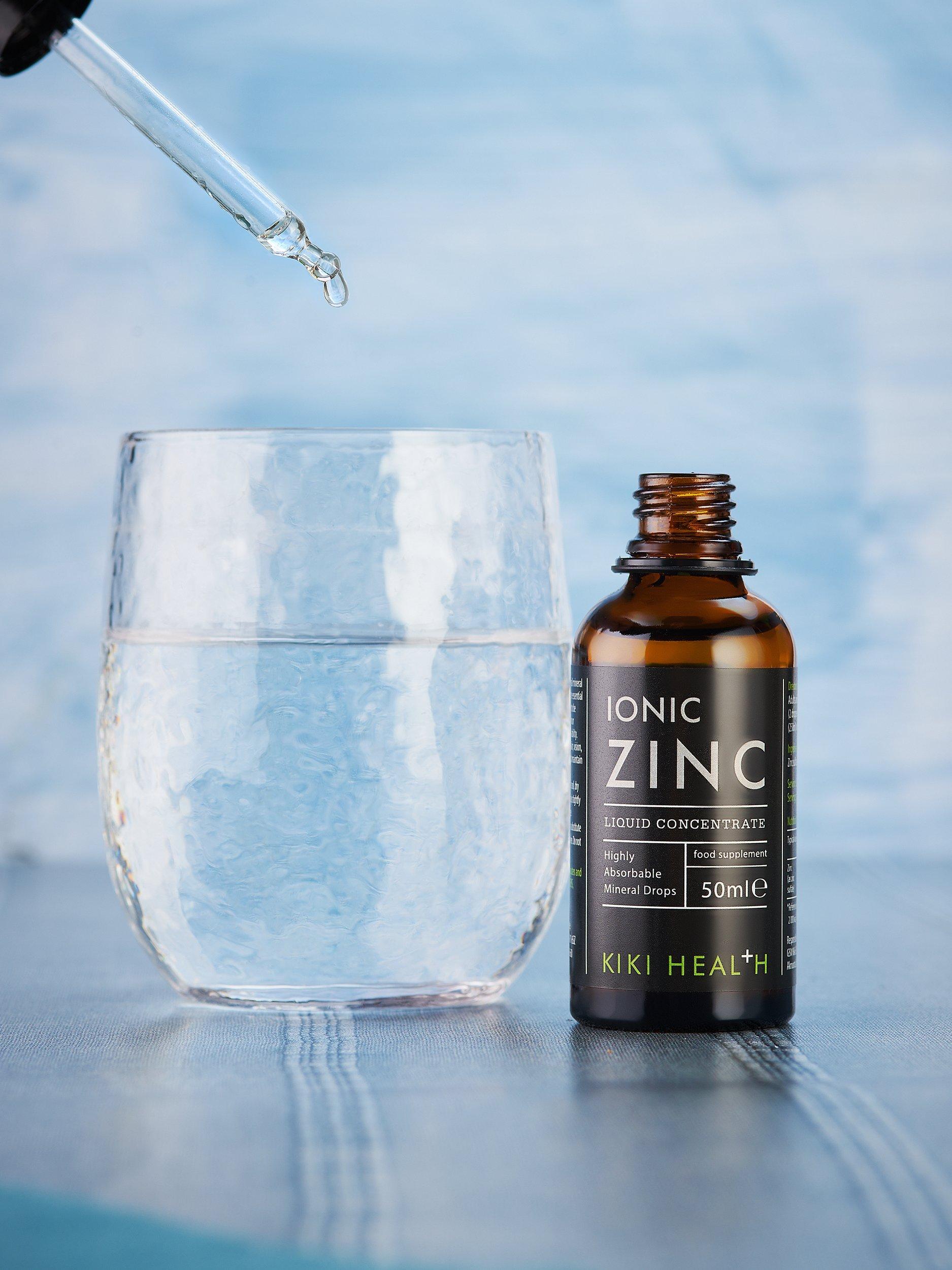 Product image 2 of 3, which shows KIKI Health Ionic Zinc Liquid Concentrate, 50ml