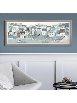 John Lewis Adelene Fletcher 'Shoreline' Framed Canvas, 52 x 138cm, Blue/Multi - view 2, Blue/Multi