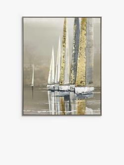John Lewis Adelene Fletcher 'Golden Sails' Framed Canvas, 102.5 x 82.5cm, Gold, Gold