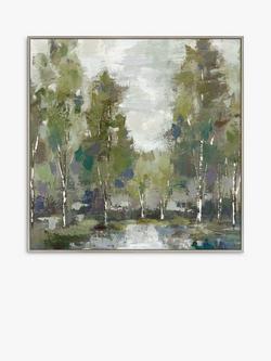 John Lewis Silvia Vassileva 'At Dawn' Framed Canvas, 80 x 80cm, Green, Green