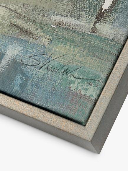 John Lewis Silvia Vassileva 'At Dawn' Framed Canvas, 80 x 80cm, Green - view 2, Green