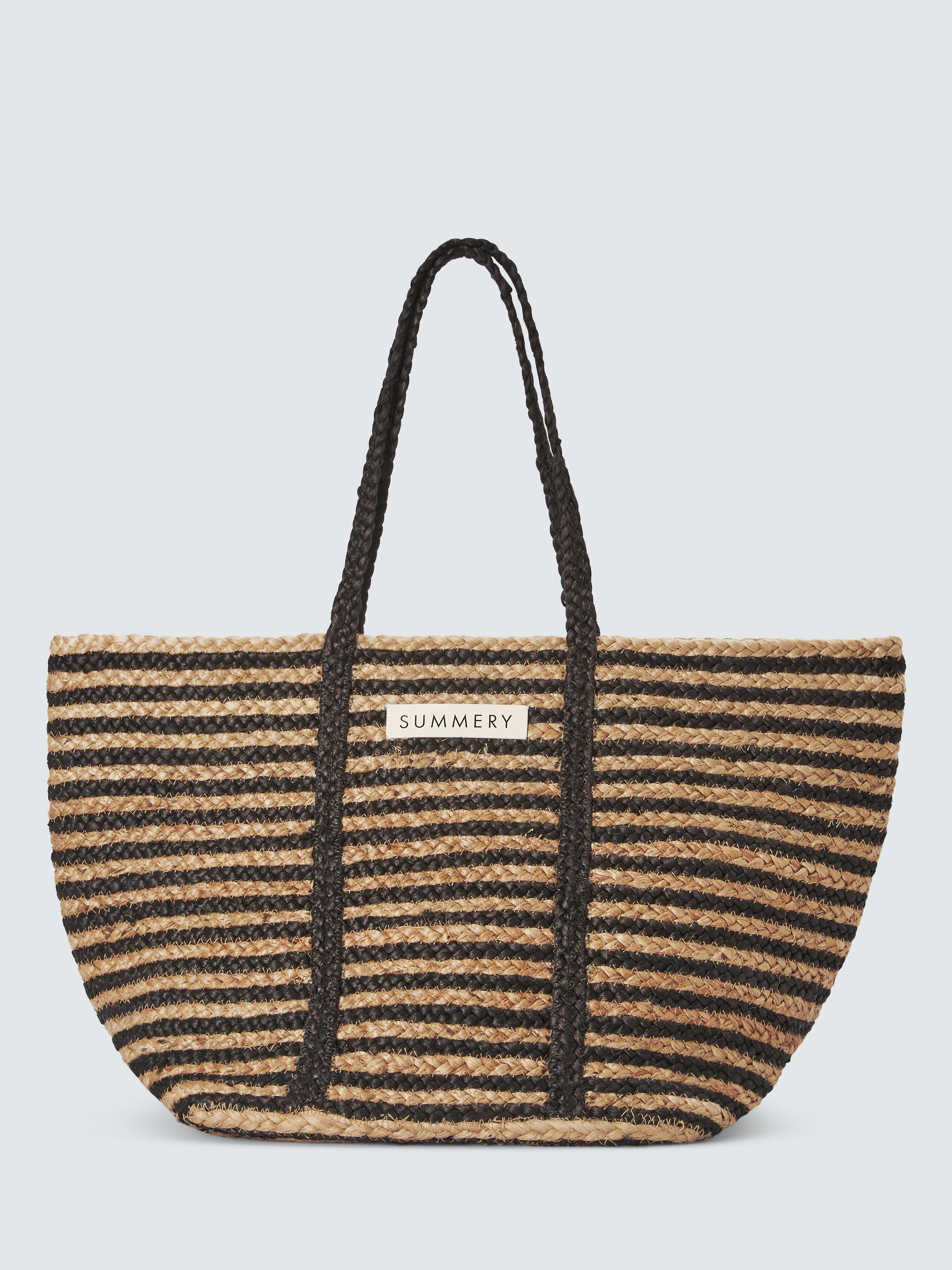 SUMMERY Copenhagen Vivienne Stripe Jute Bag, Java