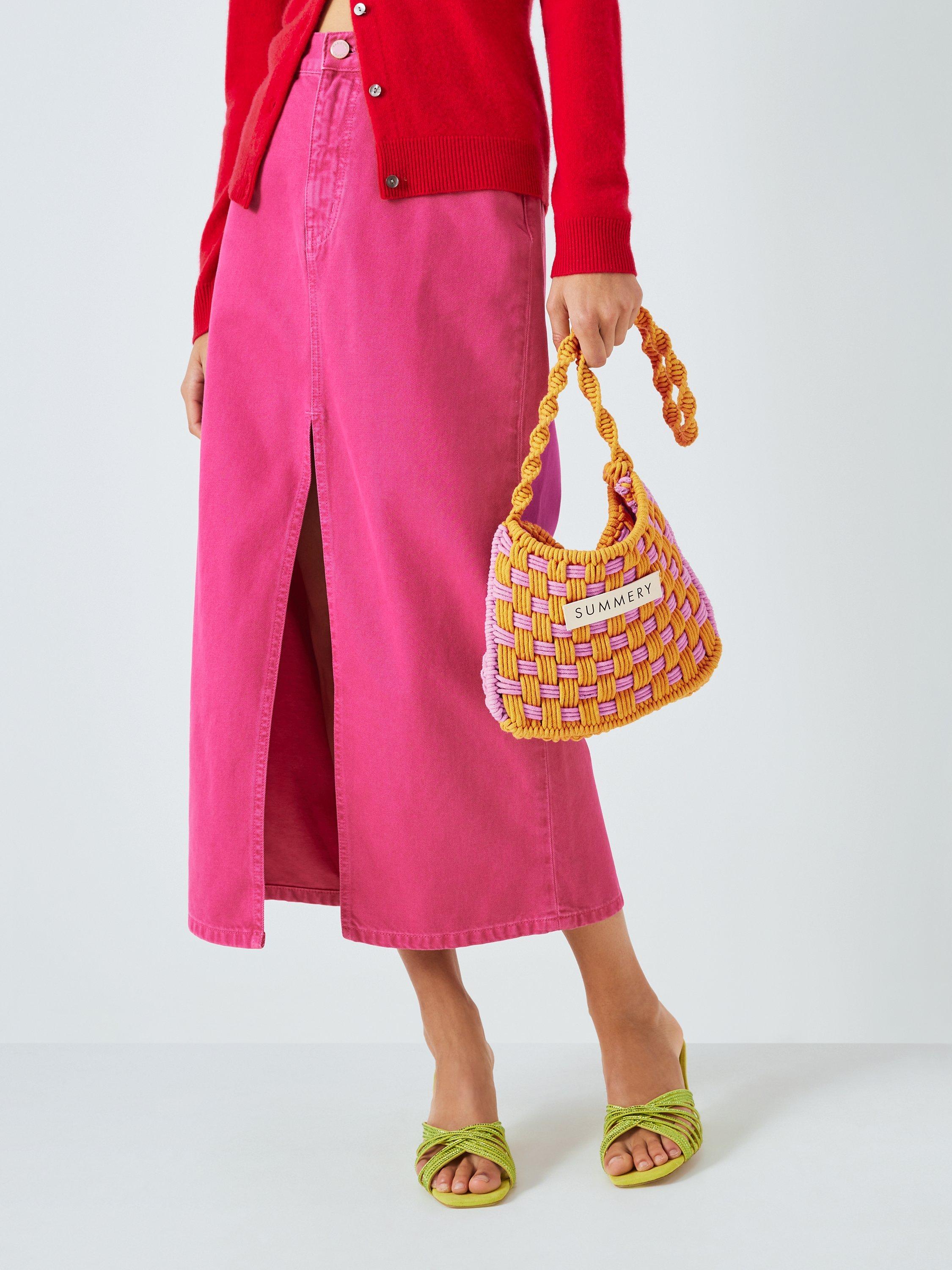 Product image 2 of 6, which shows SUMMERY Copenhagen Taci Woven Cross Body Bag, Banana