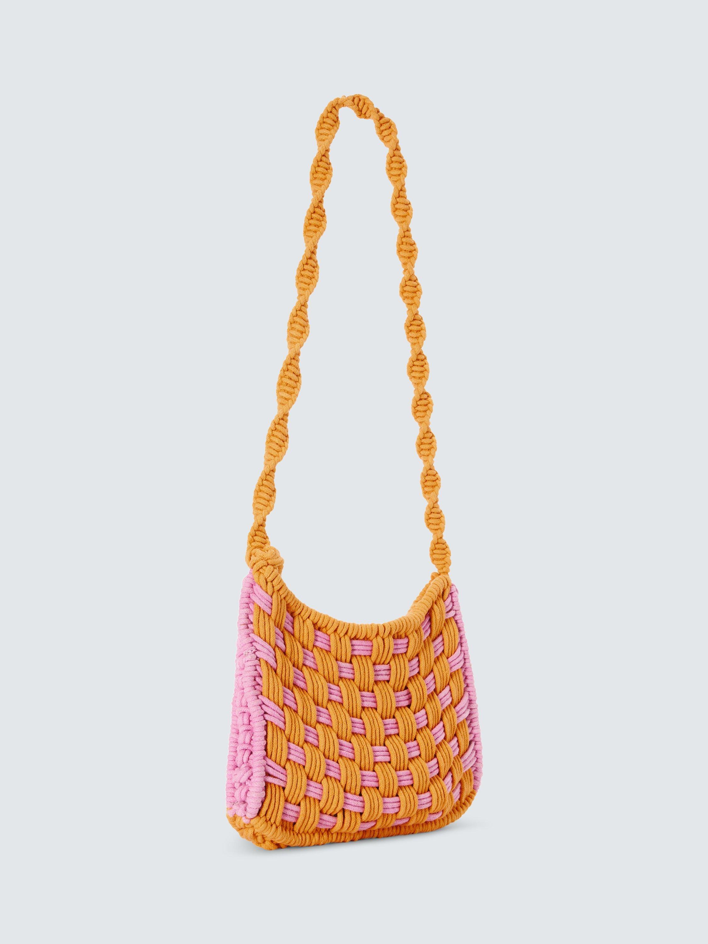 Product image 3 of 6, which shows SUMMERY Copenhagen Taci Woven Cross Body Bag, Banana