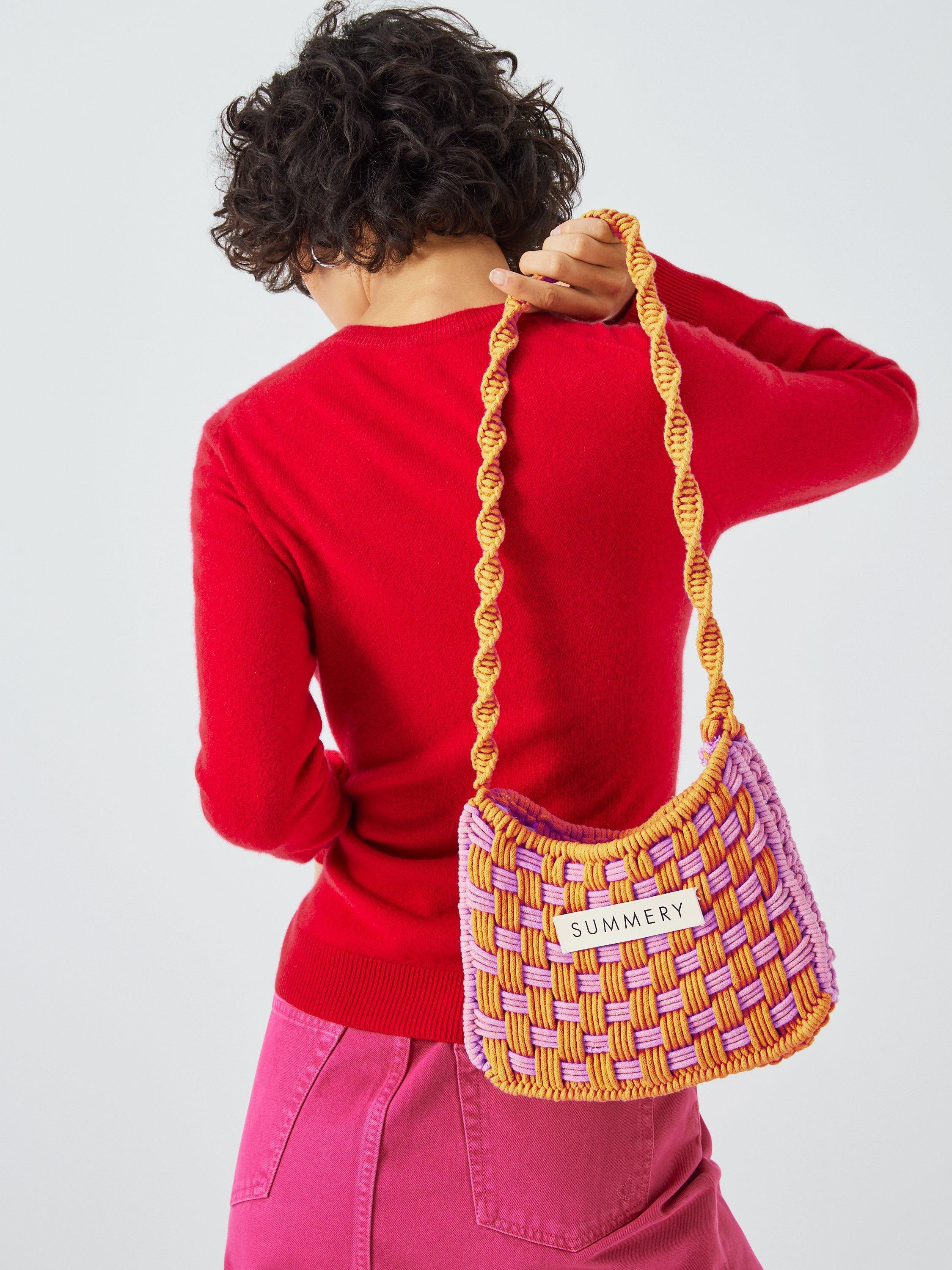 Product image 6 of 6, which shows SUMMERY Copenhagen Taci Woven Cross Body Bag, Banana