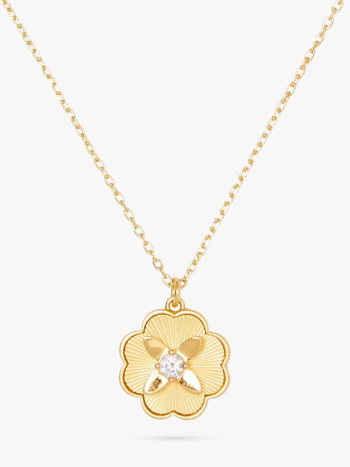 kate spade new york Bloom Pendant Necklace, Gold